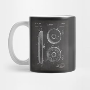 Disc Golf Patent - Golfer Frisbee Art - Black Chalkboard Mug